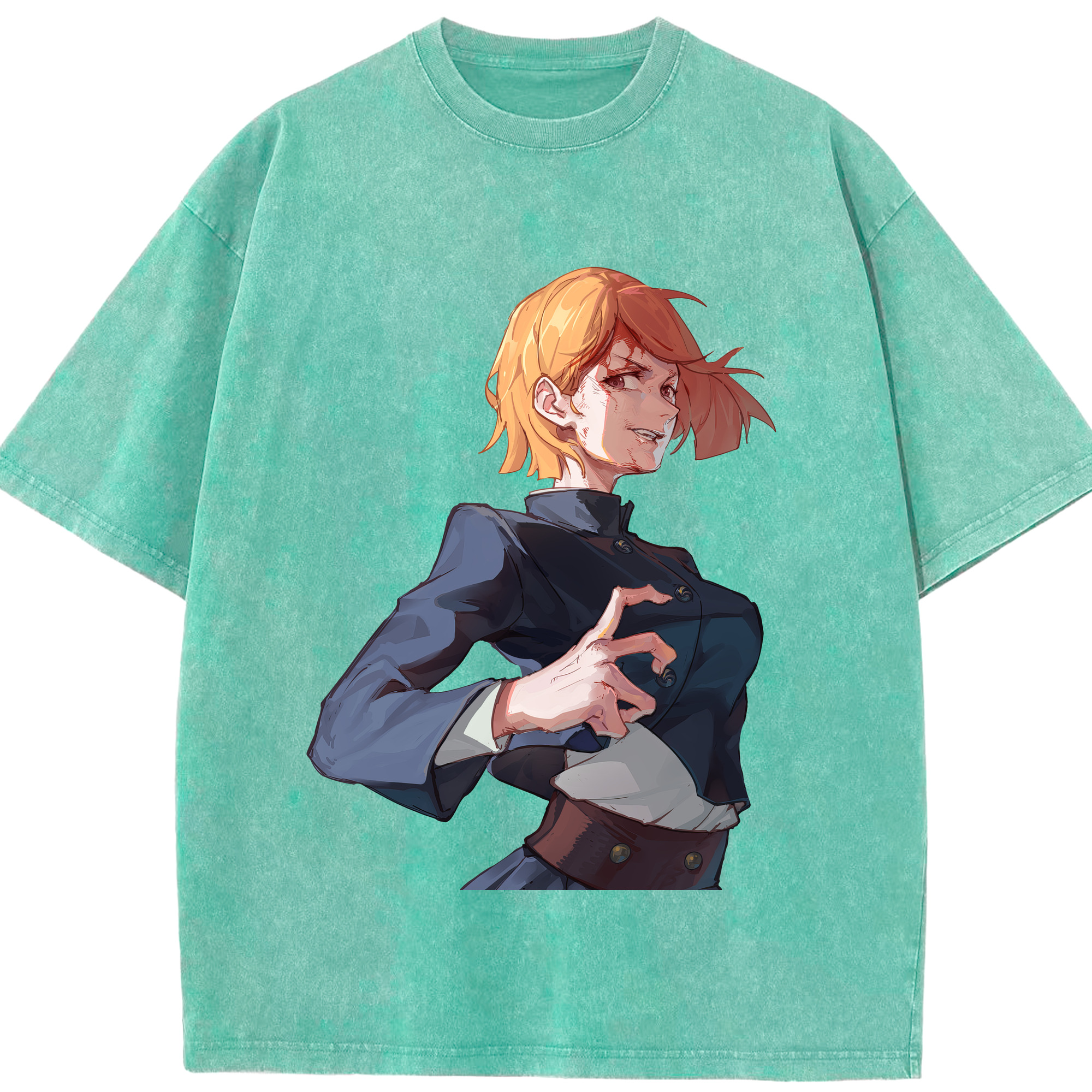 （画像用） 呪術廻戦 Jujutsu Kaisen 綿100% ヴィンテージ風 半袖Tシャツ（フロントプリント）